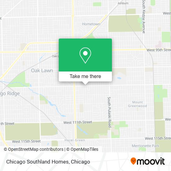 Mapa de Chicago Southland Homes