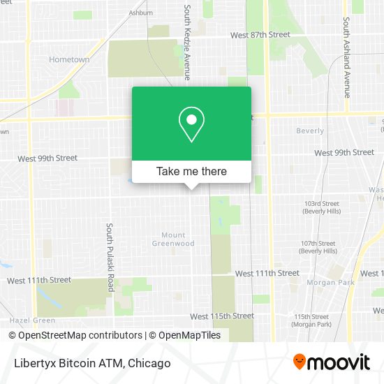 Mapa de Libertyx Bitcoin ATM