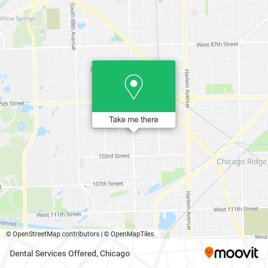 Dental Services Offered map