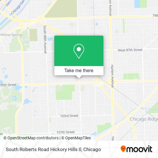 Mapa de South Roberts Road Hickory Hills Il