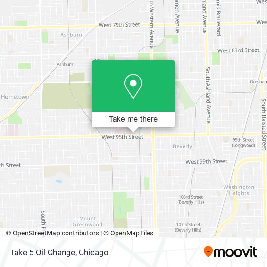 Take 5 Oil Change map