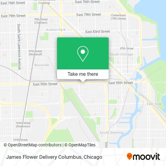 James Flower Delivery Columbus map