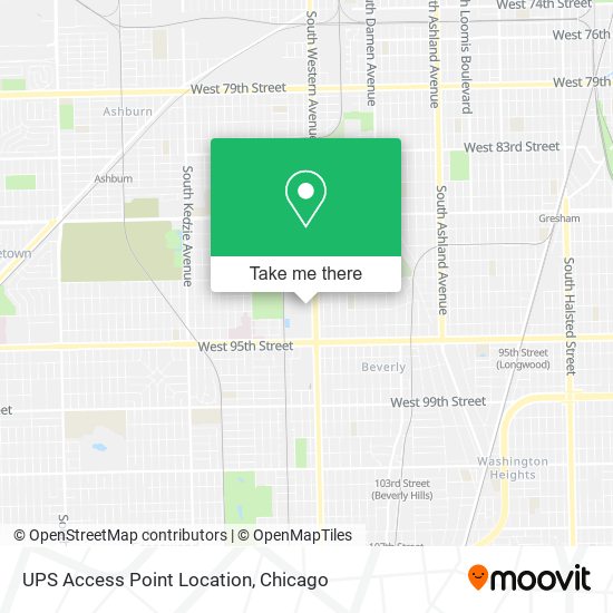 UPS Access Point Location map