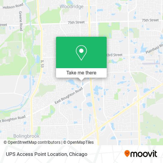 UPS Access Point Location map