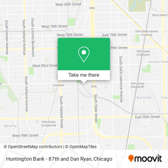 Mapa de Huntington Bank - 87th and Dan Ryan