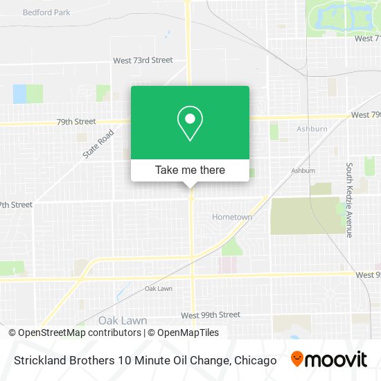 Mapa de Strickland Brothers 10 Minute Oil Change