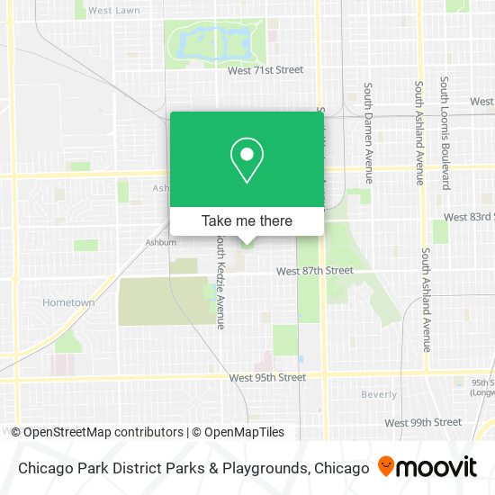 Mapa de Chicago Park District Parks & Playgrounds