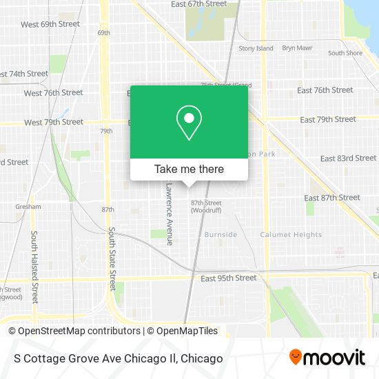 S Cottage Grove Ave Chicago Il map