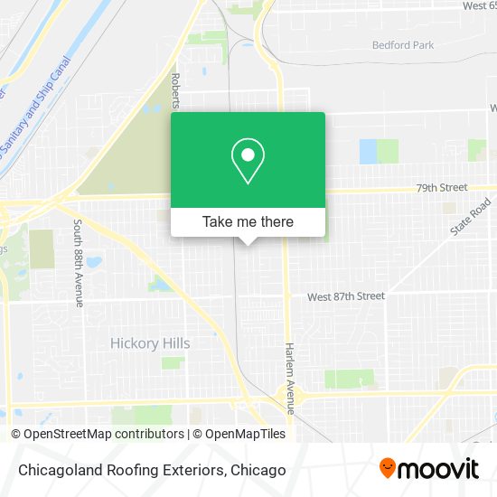 Chicagoland Roofing Exteriors map
