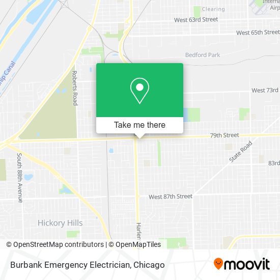Burbank Emergency Electrician map