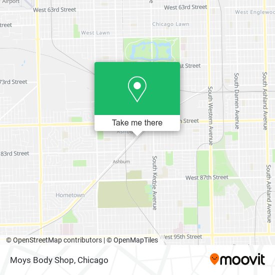 Moys Body Shop map
