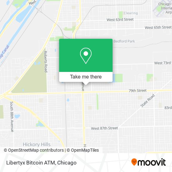 Mapa de Libertyx Bitcoin ATM