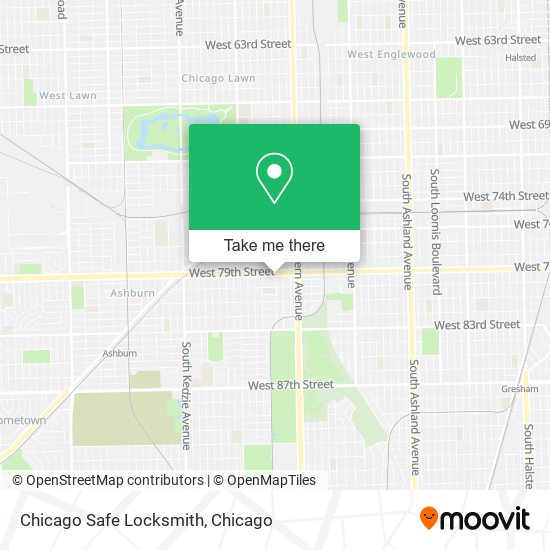 Mapa de Chicago Safe Locksmith
