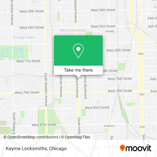 Keyme Locksmiths map