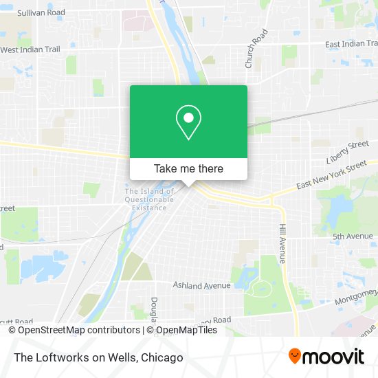 The Loftworks on Wells map