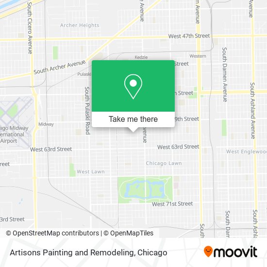 Artisons Painting and Remodeling map