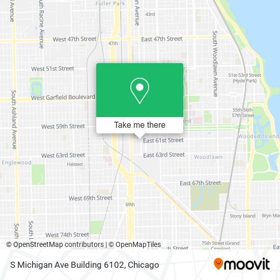S Michigan Ave Building 6102 map