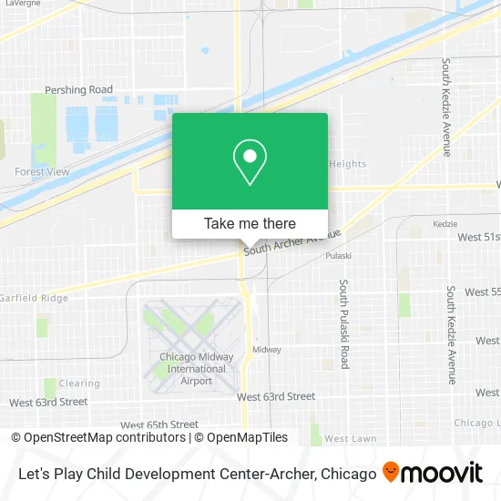 Let's Play Child Development Center-Archer map