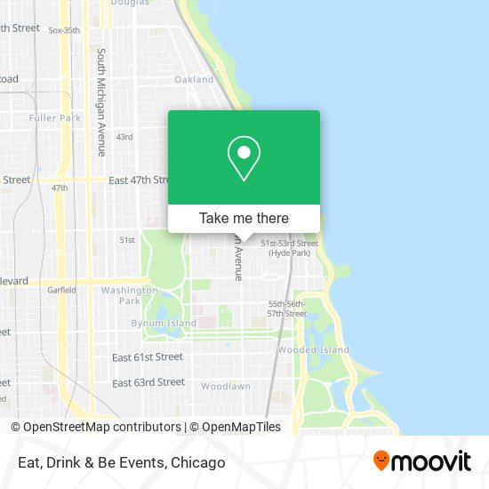 Eat, Drink & Be Events map