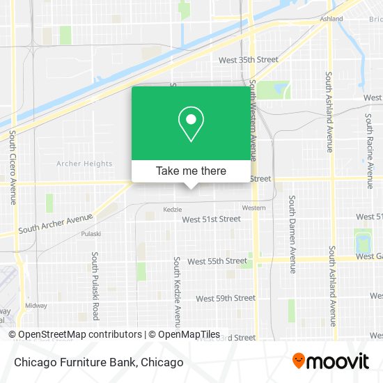 Chicago Furniture Bank map