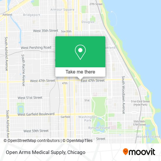 Open Arms Medical Supply map