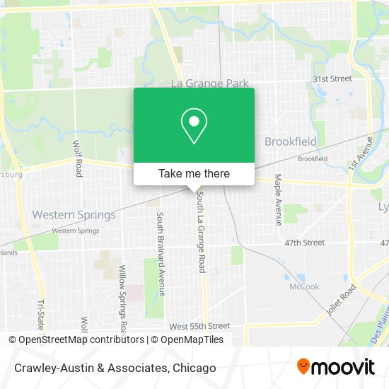 Crawley-Austin & Associates map