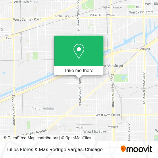 Tulips Flores & Mas Rodrigo Vargas map