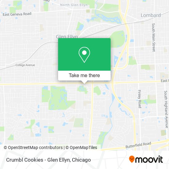 Mapa de Crumbl Cookies - Glen Ellyn