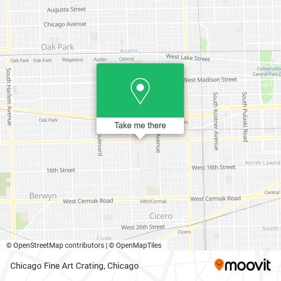 Mapa de Chicago Fine Art Crating