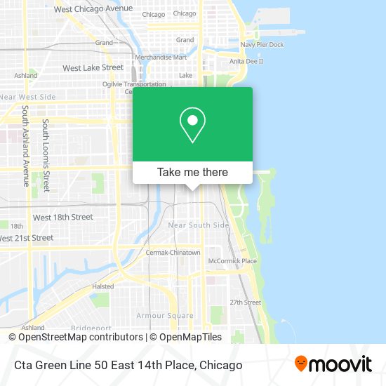 Mapa de Cta Green Line 50 East 14th Place