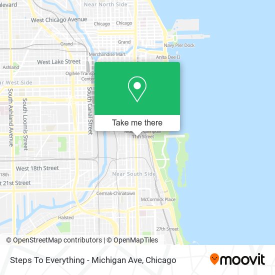 Mapa de Steps To Everything - Michigan Ave
