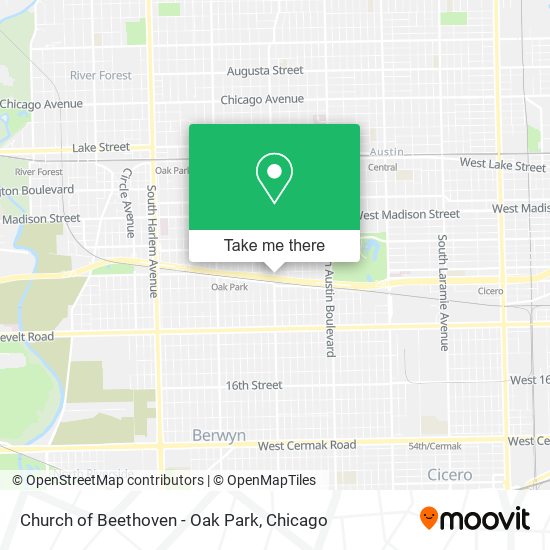 Church of Beethoven - Oak Park map