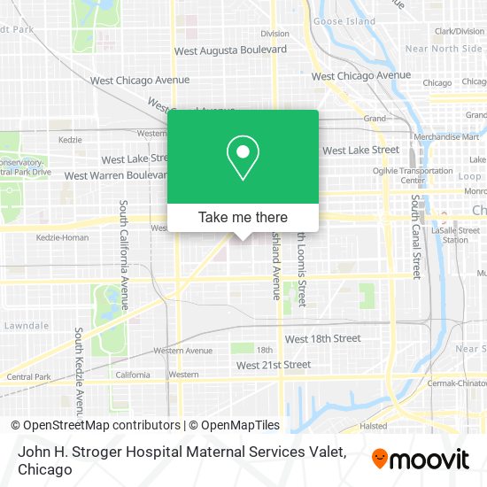 John H. Stroger Hospital Maternal Services Valet map