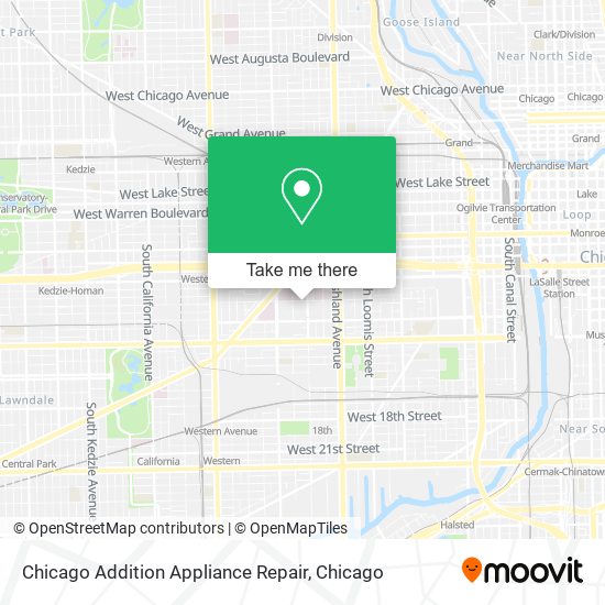 Chicago Addition Appliance Repair map