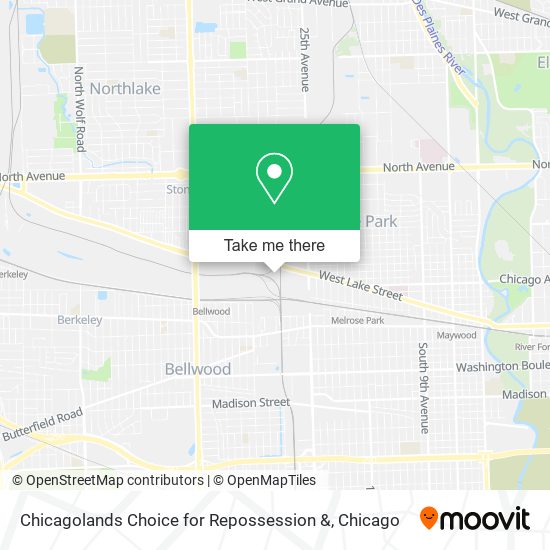 Mapa de Chicagolands Choice for Repossession &