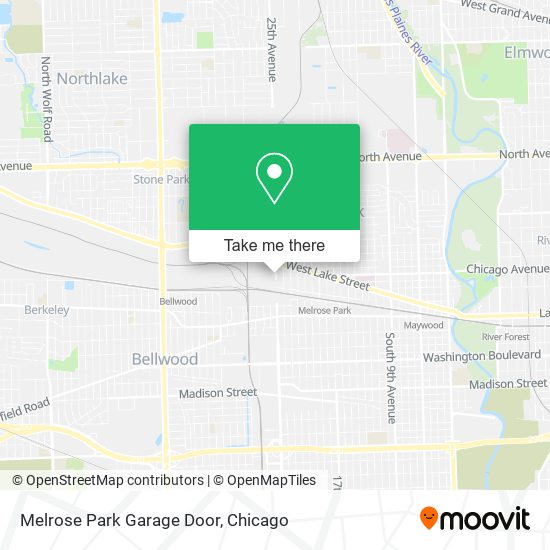 Mapa de Melrose Park Garage Door