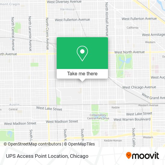 UPS Access Point Location map