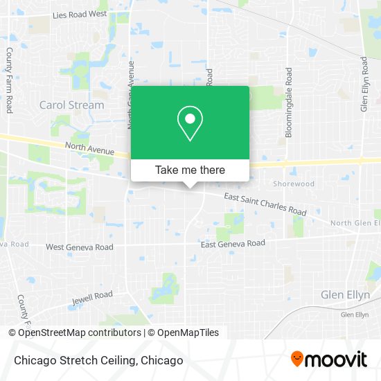 Mapa de Chicago Stretch Ceiling