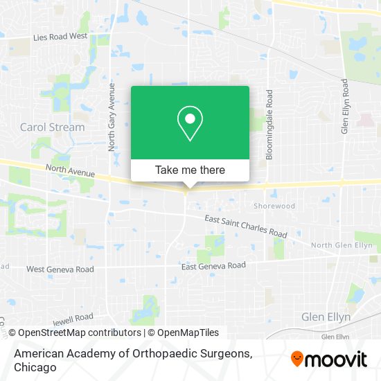 American Academy of Orthopaedic Surgeons map