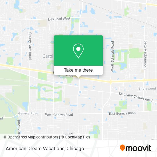 American Dream Vacations map