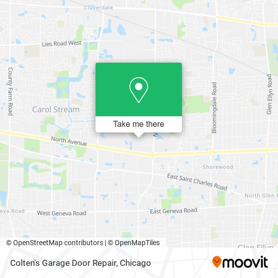 Mapa de Colten's Garage Door Repair