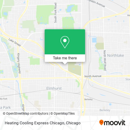 Heating Cooling Express Chicago map