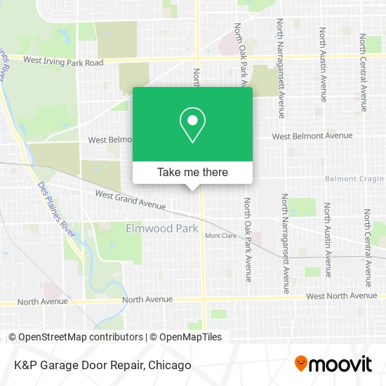 Mapa de K&P Garage Door Repair