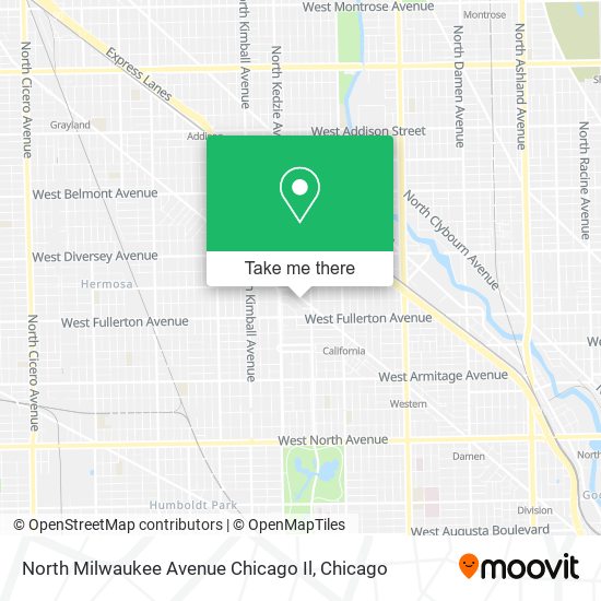 Mapa de North Milwaukee Avenue Chicago Il