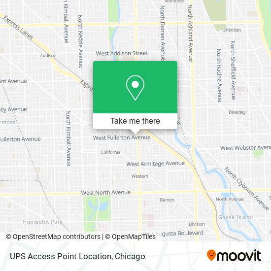 UPS Access Point Location map