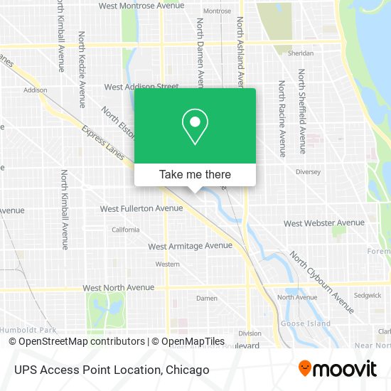 UPS Access Point Location map