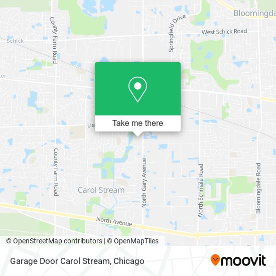 Garage Door Carol Stream map