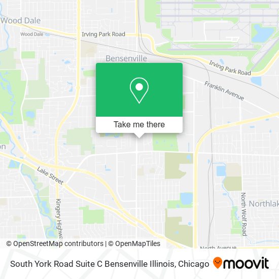 Mapa de South York Road Suite C Bensenville Illinois