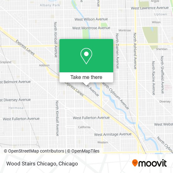 Wood Stairs Chicago map