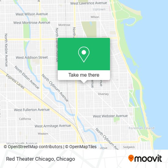 Red Theater Chicago map